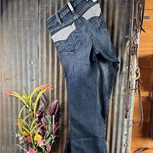 Ariat High Rise Flare Raw Hem Jeans - 30R